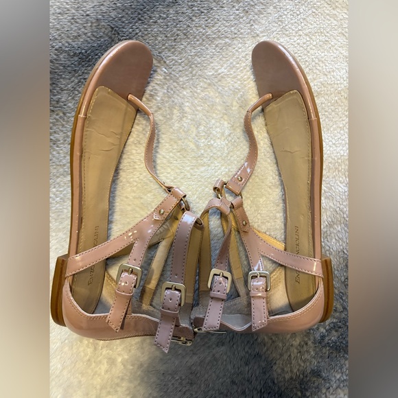 Enzo Angiolini Mauve Patent Leather Gladiator Sandals Flats Shoes 10 - Picture 9 of 9